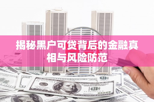 合浦揭秘黑户可贷背后的金融真相与风险防范
