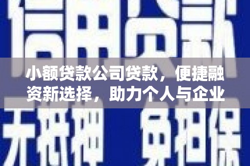 三台小额贷款公司贷款，便捷融资新选择，助力个人与企业成长