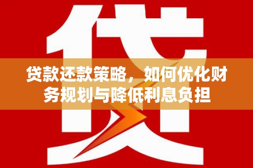 丹徒贷款还款策略，如何优化财务规划与降低利息负担