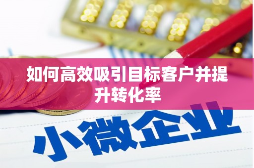 从江如何高效吸引目标客户并提升转化率