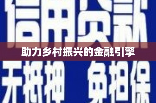 武安助力乡村振兴的金融引擎