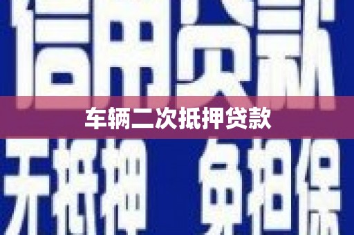札达车辆二次抵押贷款