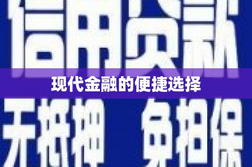 贞丰现代金融的便捷选择